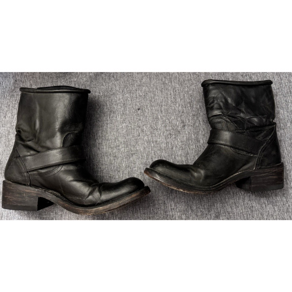 Old Gringo Boot Star Wome's Black Biker Engineer Cowboy Size 7.5B - Picture 5 of 13